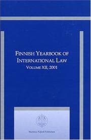Tapa de Finnish Yearbook of International Law 2001 (Finnish Yearbook of International Law)