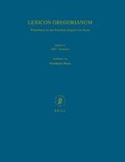 Tapa de Lexicon Gregorianum