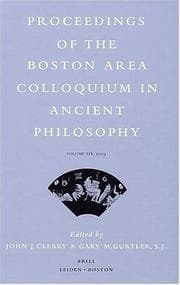 Tapa de Proceedings of the Boston Area Colloquium in Ancient Philosophy 1999