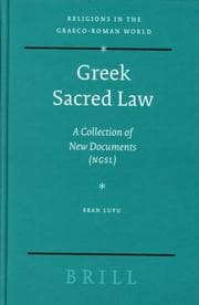 Tapa de Greek Sacred Law