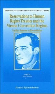Tapa de Reservations To Human Rights Treaties And The Vienna Convention Regime