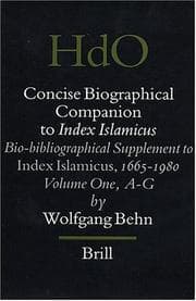 Tapa de Concise Biographical Companion to Index Islamicus
