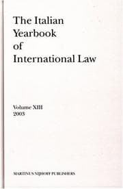 Tapa de The Italian Yearbook of International Law 2003 (Italian Yearbook of International Law)