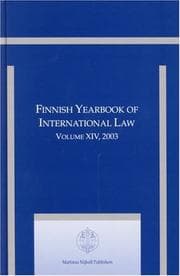 Tapa de Finnish Yearbook of International Law