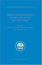 Tapa de Recent developments in the law of the sea and China