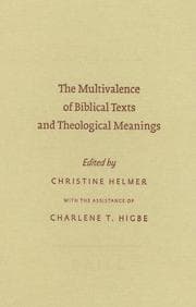 Tapa de The multivalence of biblical texts and theological meanings
