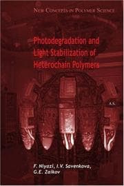 Tapa de Photodegradation and light stabilization of heterochain polymers