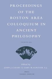 Tapa de Proceedings of the Boston Area Colloquium in Ancient Philosophy 1999