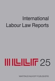 Tapa de International Labour Law Reports