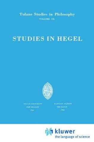 Tapa de Studies in Hegel