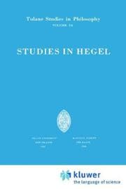 Tapa de Studies in Hegel