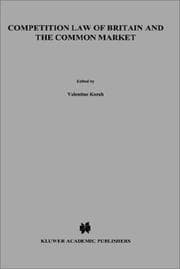 Tapa de Competition law of Britain and the Common Market