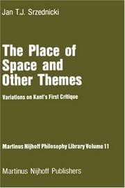 Tapa de The place of space and other themes
