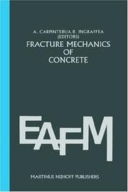Tapa de Fracture mechanics of concrete