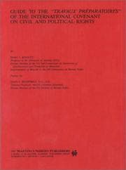 Tapa de Guide to the "travaux préparatoires" of the International Covenant on Civil and Political Rights