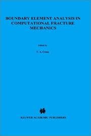 Tapa de Boundary element analysis in computational fracture mechanics