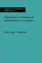 Tapa de Dépendance et niveaux de représentation en syntaxe