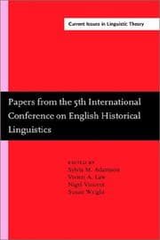 Tapa de Papers from the 5th International Conference on English Historical Linguistics, Cambridge, 6-9 April 1987