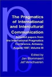 Tapa de Selected Papers from the International Pragmatics Conference, Antwerp, August 17-22, 1987