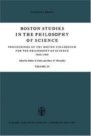 Tapa de Boston Studies in the Philosophy of Science Vol. 4