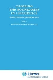 Tapa de Crossing the boundaries in linguistics
