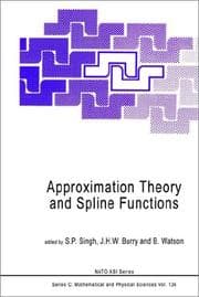 Tapa de Approximation theory and spline functions