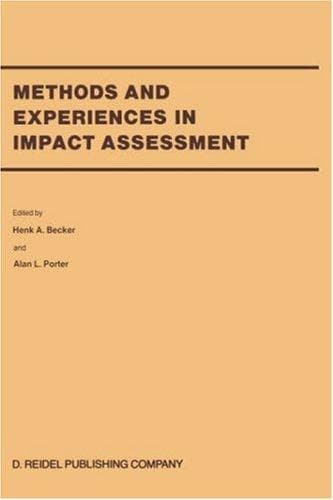 Tapa de Methods and experiences in impact assessment