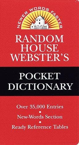 Tapa de Random House Webster's pocket dictionary