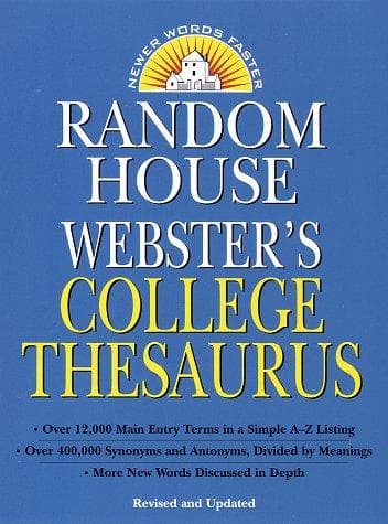 Tapa de Random House Webster's college thesaurus