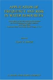 Tapa de Application of Frequency and Risk in Water Resources