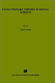Tapa de Evolutionary theory in social science