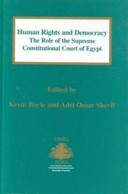 Tapa de Human Rights and Democracy:The Role of the Supreme Constitutional Court of Egypt (Cimel Book Series, No 3)
