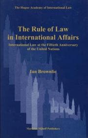 Tapa de The rule of law in international affairs
