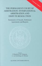 Tapa de The permanent court of arbitration