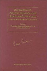 Tapa de Corporations, capital markets, and business in the law
