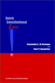 Tapa de Dutch constitutional law