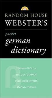 Tapa de Random House Webster's pocket German dictionary