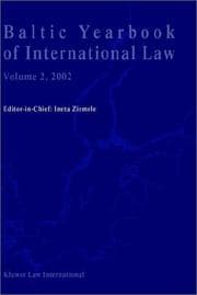 Tapa de Baltic Yearbook of International Law:2002 (Baltic Yearbook of International Law)