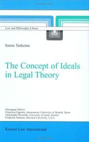 Tapa de The concept of ideals in legal theory