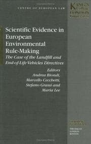 Tapa de Scientific evidence in European environmental rule-making