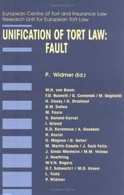 Tapa de Unification of tort law