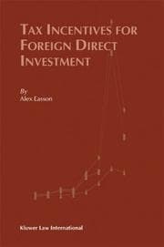 Tapa de Tax Incentives For Foreign Direct Investment