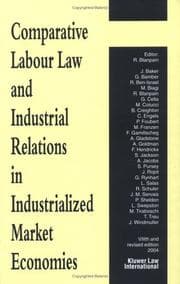 Tapa de Comparative labour law and industrial relations in industrialized market economies