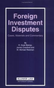 Tapa de Foreign investment disputes