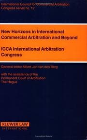 Tapa de New Horizons for International Commercial Arbitration And Beyond (International Council for Commercial Arbitration Congress)