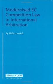 Tapa de Modernised EC Competition Law in International Arbitration