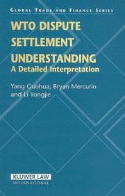 Tapa de WTO dispute settlement understanding