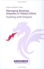 Tapa de Managing business disputes in today's China