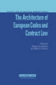 Tapa de The architecture of European codes and contract law