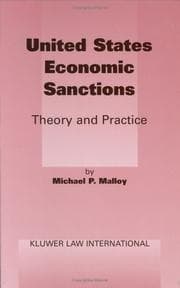 Tapa de United States Economic Sanctions:Theory and Practice